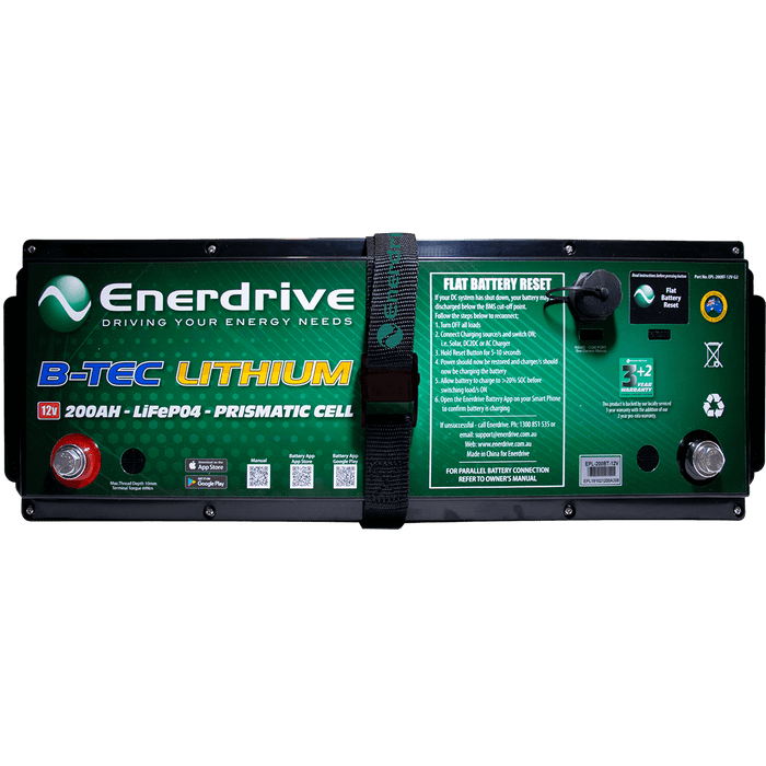 Enerdrive Lithium Battery Enerdrive B-TEC 12V 200Ah G2 Lithium Battery - 5 year warranty