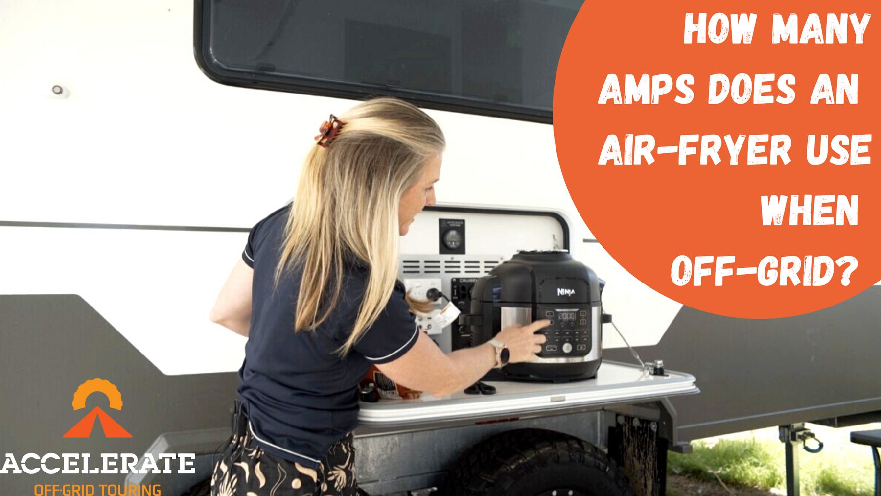 How many amps does an airfryer use when off grid?