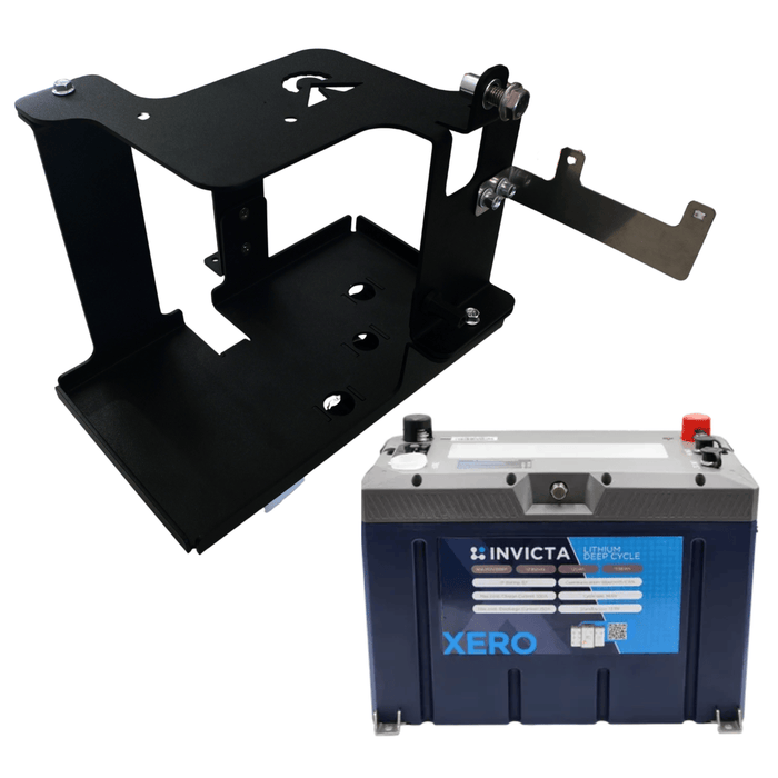 Accelerate Off-Grid Touring Battery Accessories 100Ah Invicta Xero Under Bonnet Dual Battery Tray Only - N80 Hilux