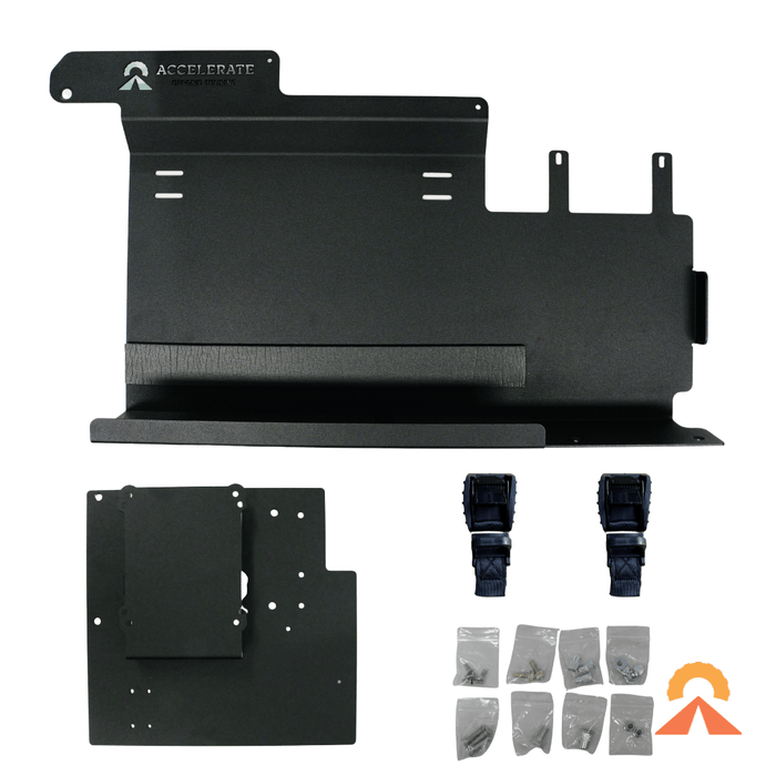 Accelerate Off-Grid Touring Battery Tray Dual Battery Tray Only - Ford Ranger NextGen & Super Duty - Behind Seat