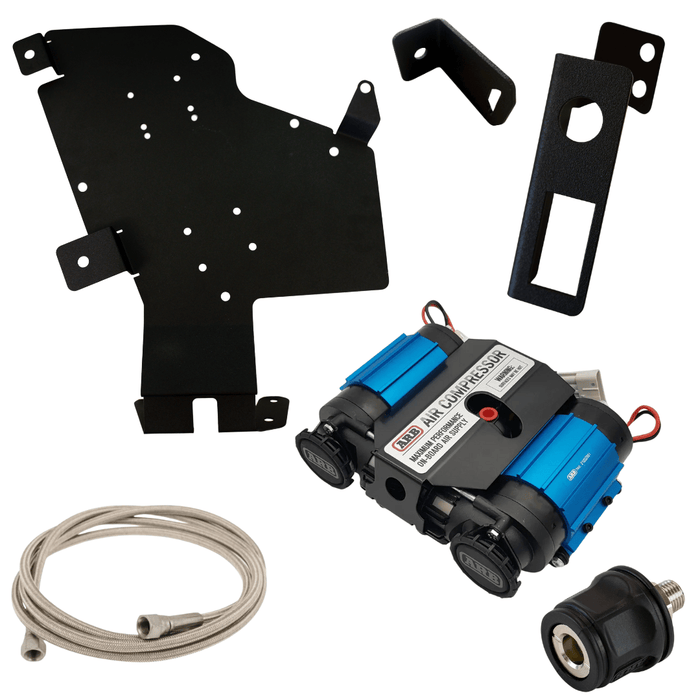 Accelerate Off-Grid Touring Bracket + Brushed Compressor Kit Compressor/Inverter Bracket - Prado 250 Series - Rear Quarter Panel