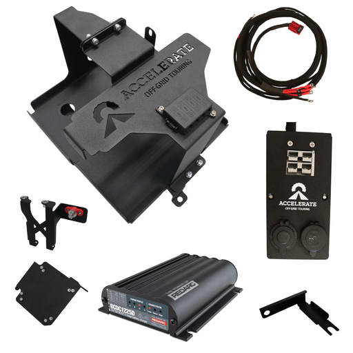 Accelerate Off-Grid Touring DIY Kits No Battery / Socket Bank 1 - Passenger Dual Battery - Prado 250 Series - Under Bonnet