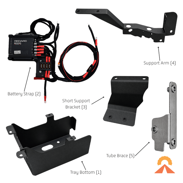Accelerate Off-Grid Touring Dual Battery - Under Bonnet Dual Battery - Ford Ranger Next-Gen and Ranger Super Duty - Under Bonnet - Jumpstart Feature