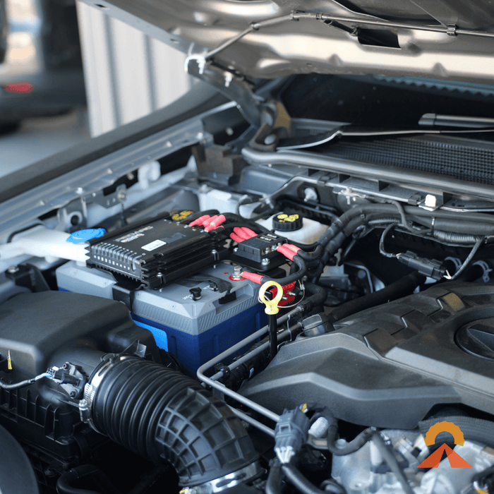 Accelerate Off-Grid Touring Dual Battery - Under Bonnet Dual Battery - Ford Ranger NextGen & Super Duty - Under Bonnet - Jumpstart Feature