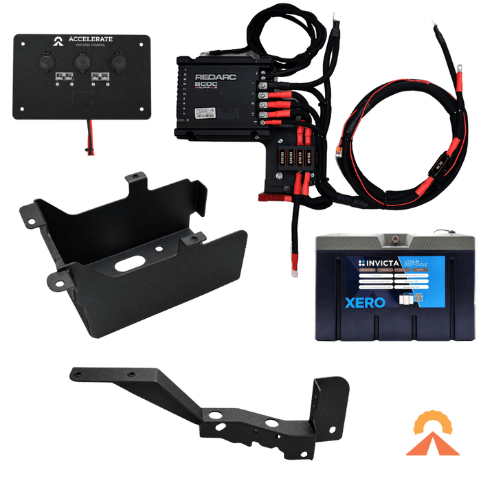 Accelerate Off-Grid Touring Dual Battery - Under Bonnet Dual Battery - Ford Ranger NextGen & Super Duty - Under Bonnet - Jumpstart Feature