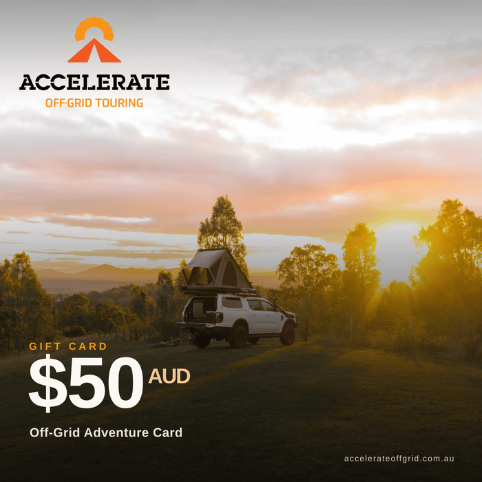 Accelerate Off-Grid Touring Gift Card $50.00 Off-Grid Adventure Card
