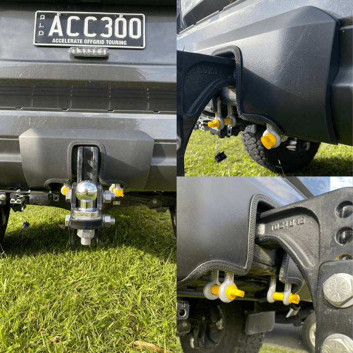 Accelerate Off-Grid Touring Service Tow Bar Cover Cut Out Service for 300 Series Landcruisers