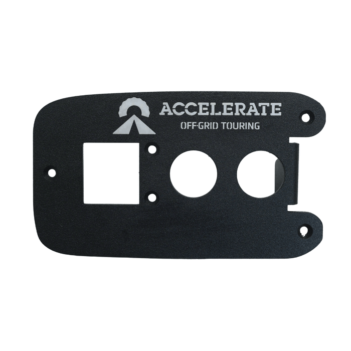 Accelerate Off-Grid Touring Socket Banks Accelerate Socket Plate - Isuzu MU-X - Rear Cup Holder - Passenger