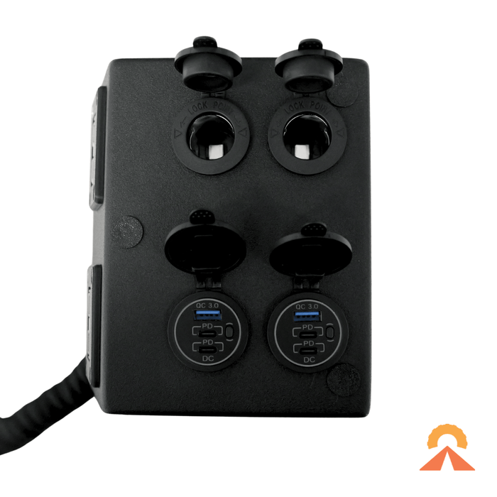 Accelerate Off-Grid Touring Socket Banks Customisable 12v Power Distribution Box - Canopy, Tub & Universal Fitment