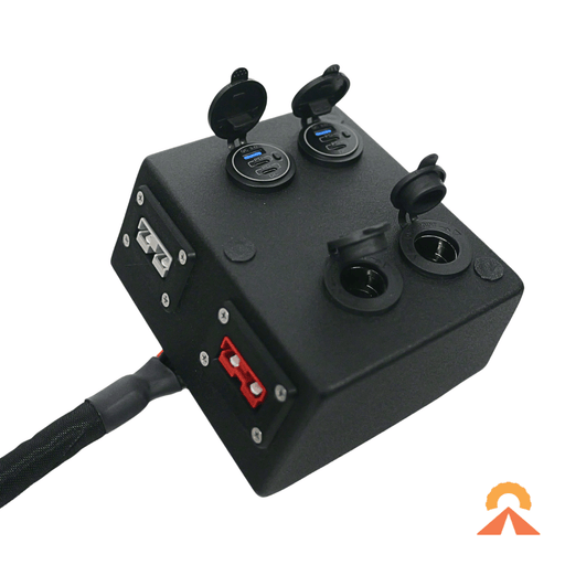 Accelerate Off-Grid Touring Socket Banks Customisable 12V Power Distribution Box - Land Rover Defender Underfloor Dual Battery Kit - Surface Mount