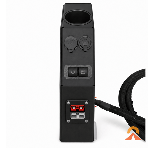 Accelerate Off-Grid Touring Socket Banks Passenger / Cup Holder Power Console - 79 Series LandCruiser - Dual Cab