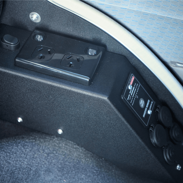 Accelerate Off-Grid Touring Socket Banks PRE-ORDER - Power Console - 79 Series LandCruiser - For Dual Battery System