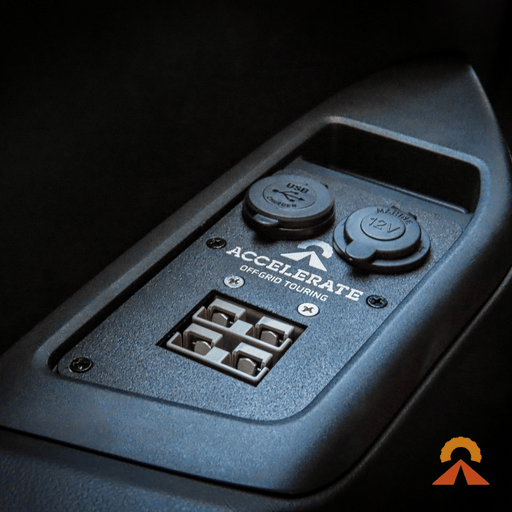 Premium LC300 rear power panel with USB, 12V sockets and Grey Anderson plugs