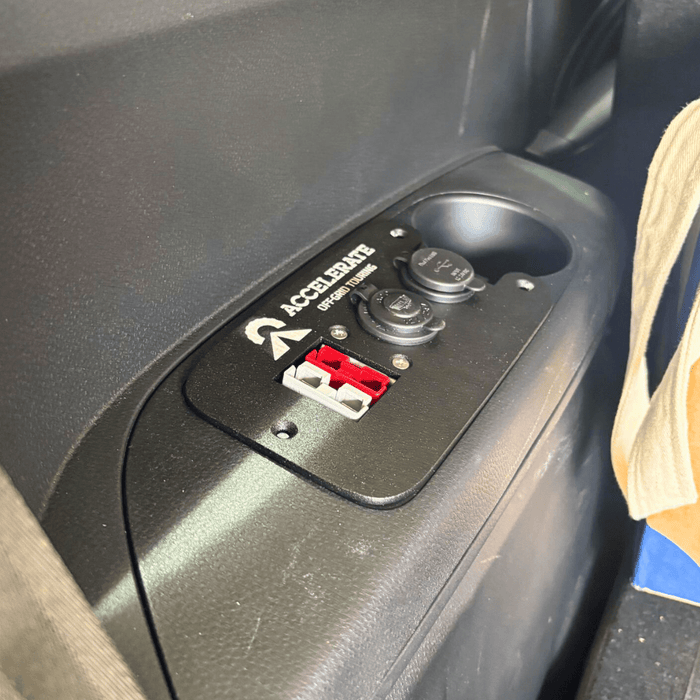 Accelerate Off-Grid Touring Socket Banks Socket Bank - Isuzu MUX - Rear Cup Holder