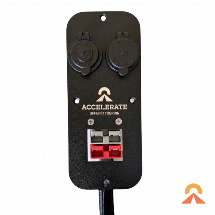 Accelerate Off-Grid Touring Socket Banks Socket Bank - Land Rover Defender Underfloor Dual Battery Kit - Flush Mount