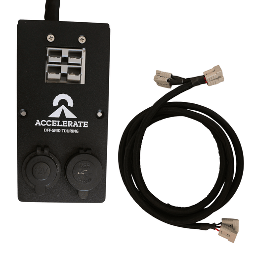Accelerate Off-Grid Touring Socket Banks Socket Bank + Y-Lead Bundle - Prado 250 Series - Rear Cup Holder