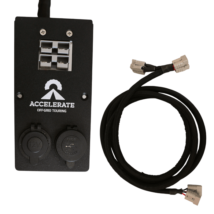 Accelerate Off-Grid Touring Socket Banks Socket Bank + Y-Lead Bundle - Prado 250 Series - Rear Cup Holder