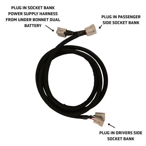 Accelerate Off-Grid Touring Socket Banks Socket Bank + Y-Lead Bundle - Prado 250 Series - Rear Cup Holder