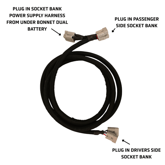 Accelerate Off-Grid Touring Socket Banks Socket Bank + Y-Lead Bundle - Prado 250 Series - Rear Cup Holder