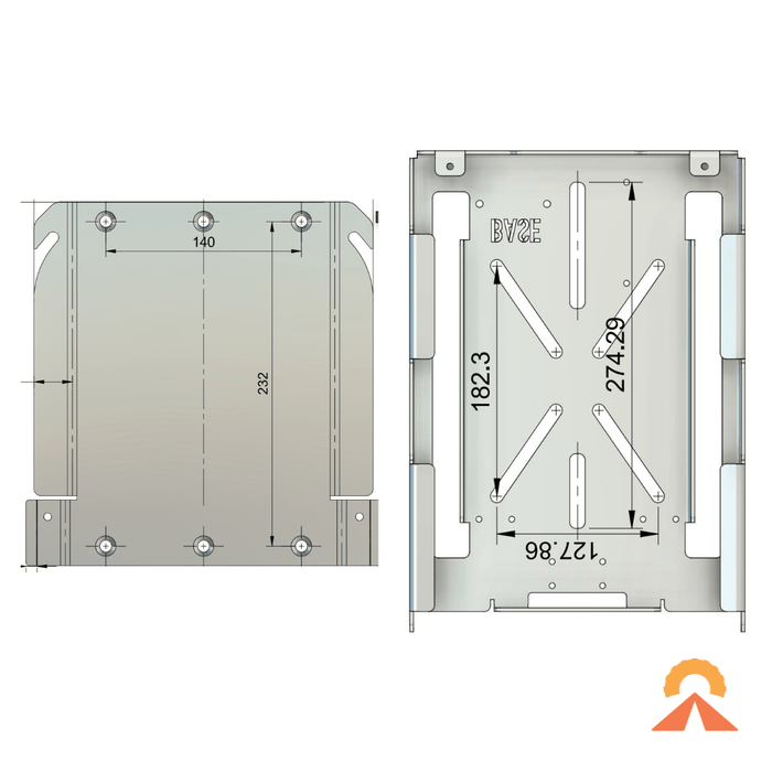 Accelerate Off-Grid Touring Starlink Mount Lockable Starlink Mini Mount - Optional Quick Release