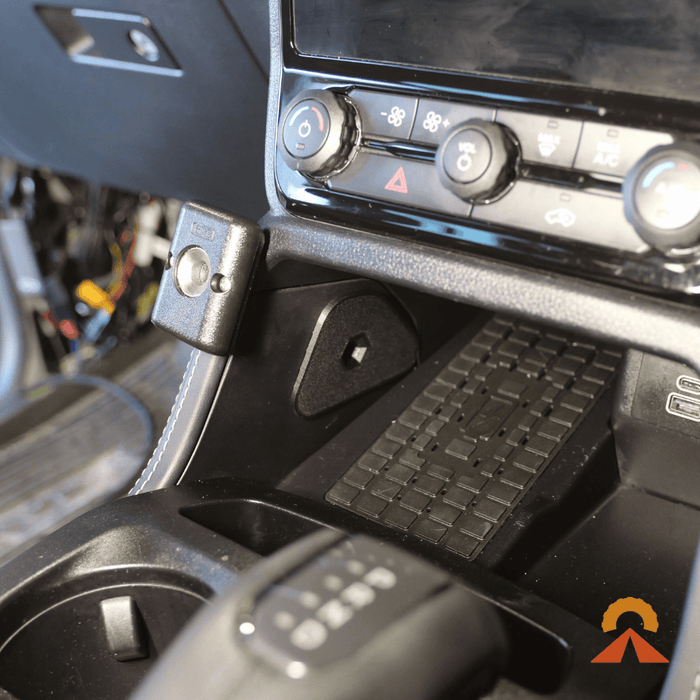 Accelerate Off-Grid Touring UHF Handpiece Mount with RJ45 Passthrough - Ford Ranger NextGen & Super Duty & Everest - Centre Console