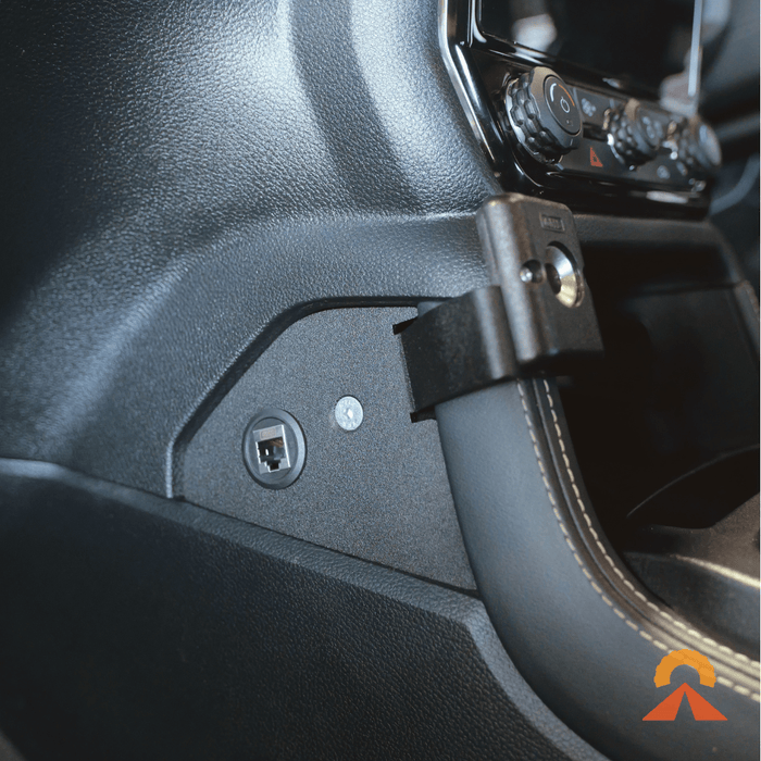 Accelerate Off-Grid Touring UHF Handpiece Mount with RJ45 Passthrough - Ford Ranger NextGen & Super Duty & Everest - Centre Console