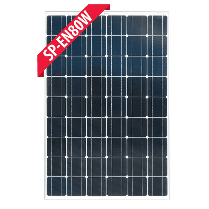 Enerdrive Solar Panel 80W Fixed Mono Solar Panel, Available in Silver or Black Frame