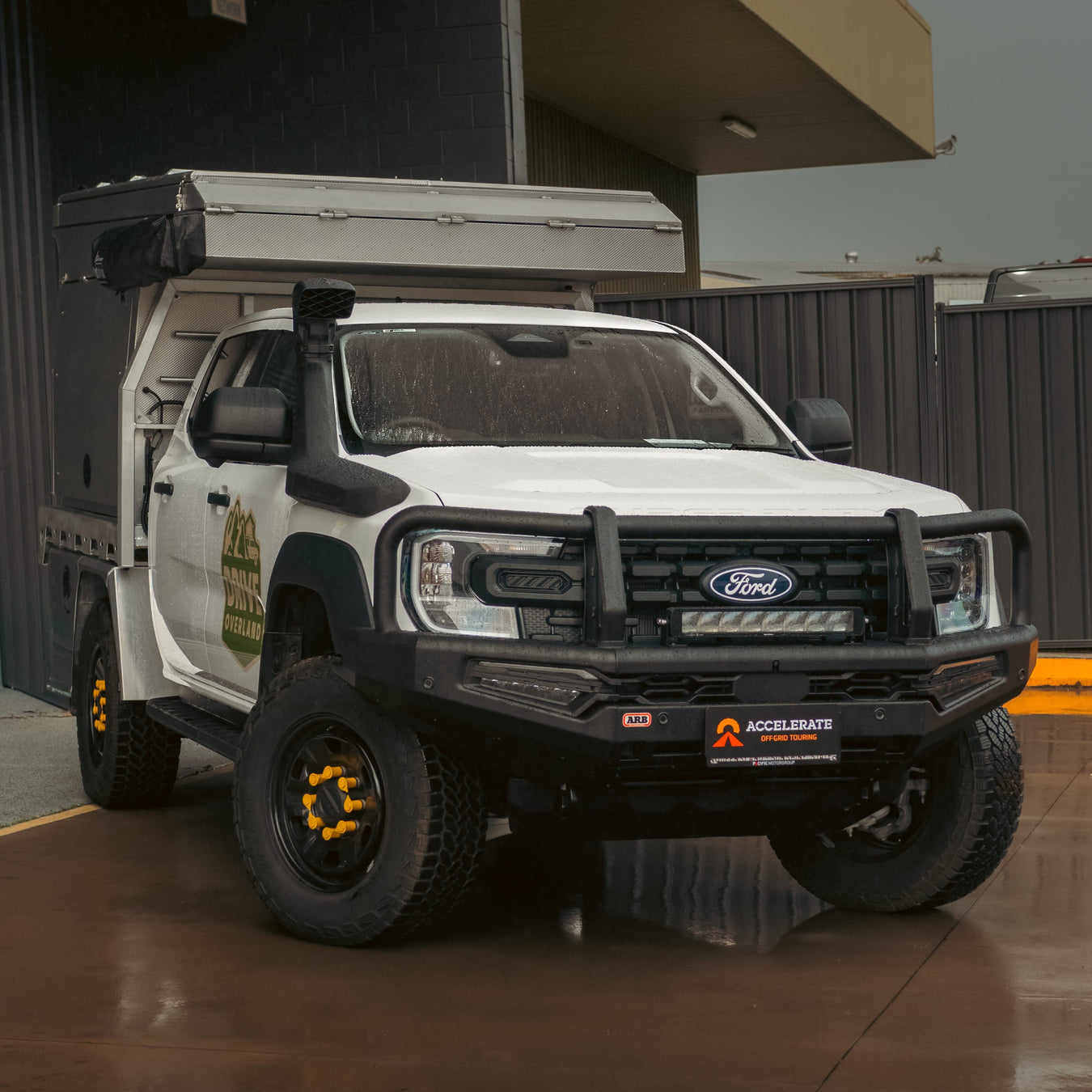 ARB bullbar and driving lights installed on a Ford Ranger Super Duty
