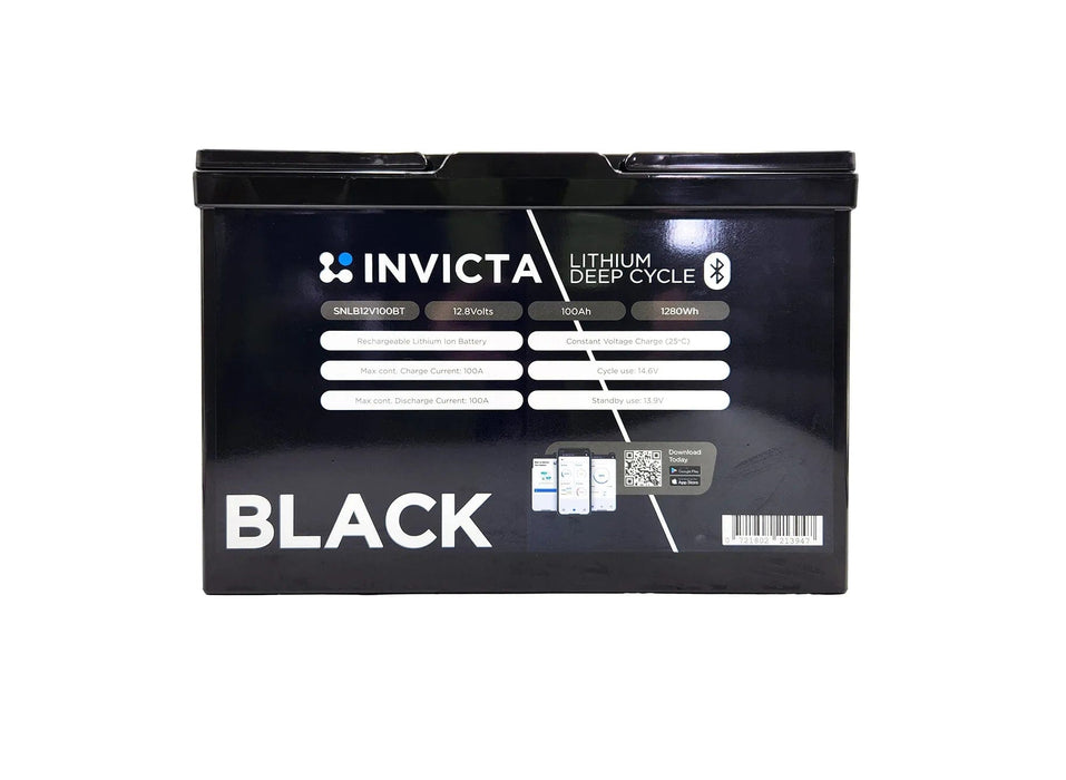 Invicta Lithium Battery Invicta Black 100ah Lithium Battery - 5yr Warranty