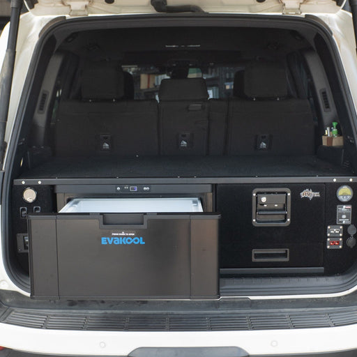 RV Storage Solutions RVSS Signature Series The Evakool Weekender Plus to Suit Toyota Land Cruiser 300 Series & EvaKool 40l Drawer Fridge
