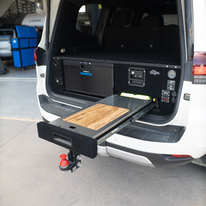 RV Storage Solutions RVSS Signature Series The Evakool Weekender Plus to Suit Toyota Land Cruiser 300 Series & EvaKool 40l Drawer Fridge