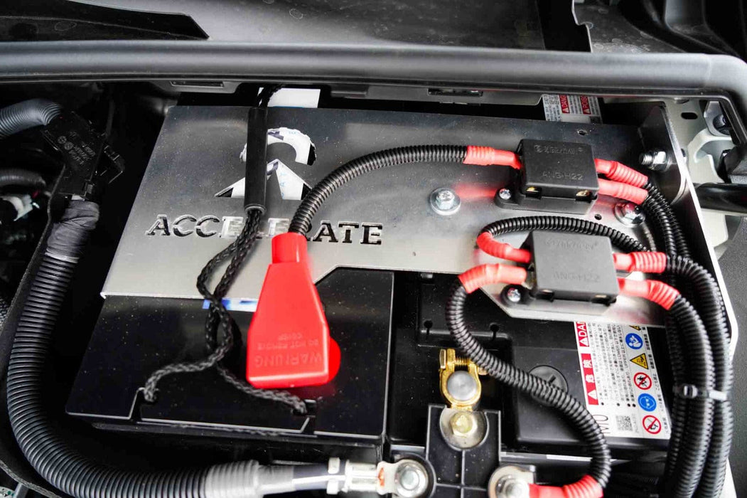 Accelerate 4wd and Caravan Electrics DIY Kits Toyota Landcruiser 300 Series Under Bonnet Dual Battery System - NO Battery