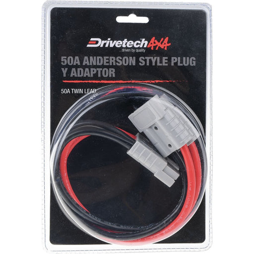 Accelerate Off-Grid Touring Drivetech 4x4 Single To Twin Anderson Style Plug Lead 50A - DTAPY