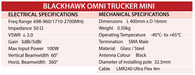CelFi 4WD Accessories Blackhawk Omni Trucker Mini Antenna