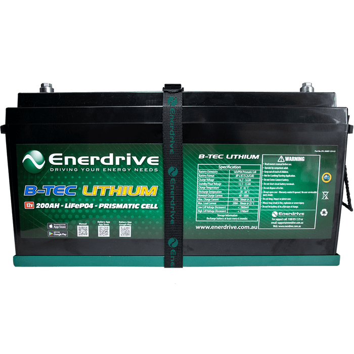 Enerdrive Lithium Battery Enerdrive B-TEC 12V 200Ah G2 Lithium Battery - 5 year warranty