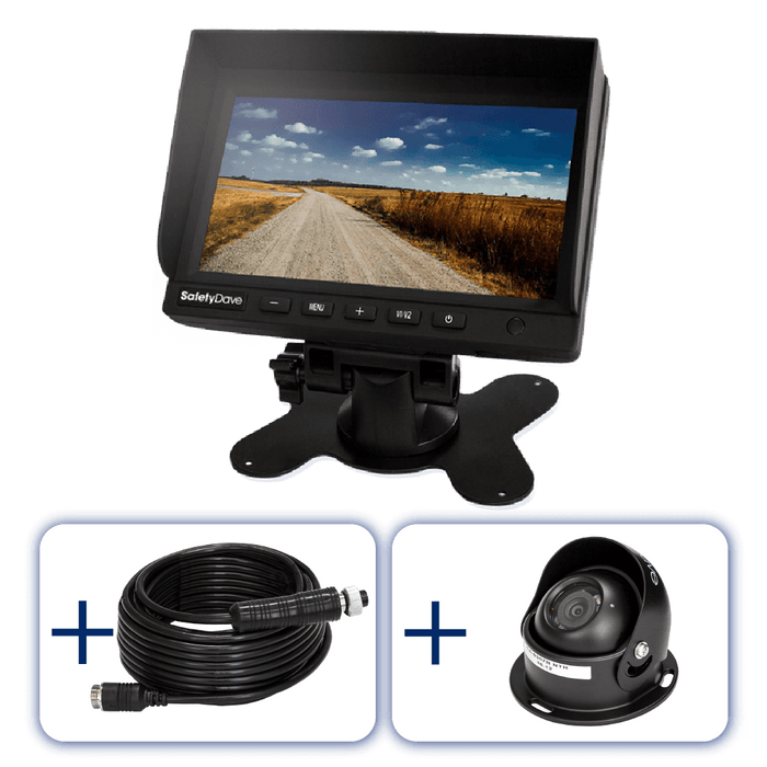Safety Dave Reverse Camera 5.8 inch Sunshield Rear Vision / SD Eyeball Black Reverse Camera Caravan Single Camera Kit