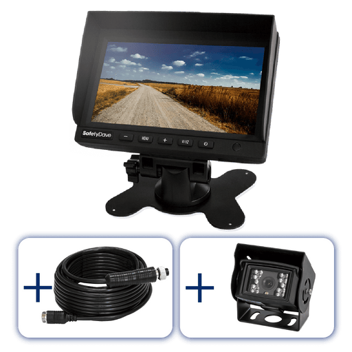 Safety Dave Reverse Camera 5.8 inch Sunshield Rear Vision / SD Square Black Reverse Camera Caravan Single Camera Kit