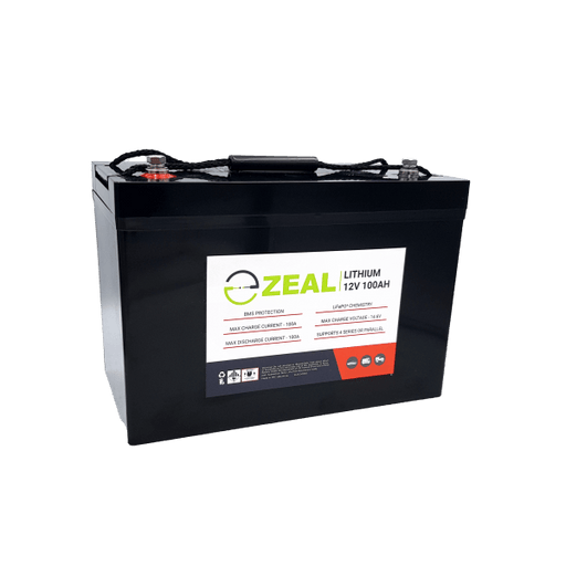 Zeal Battery Zeal 12V 100Ah LiFePO4 Lithium Battery
