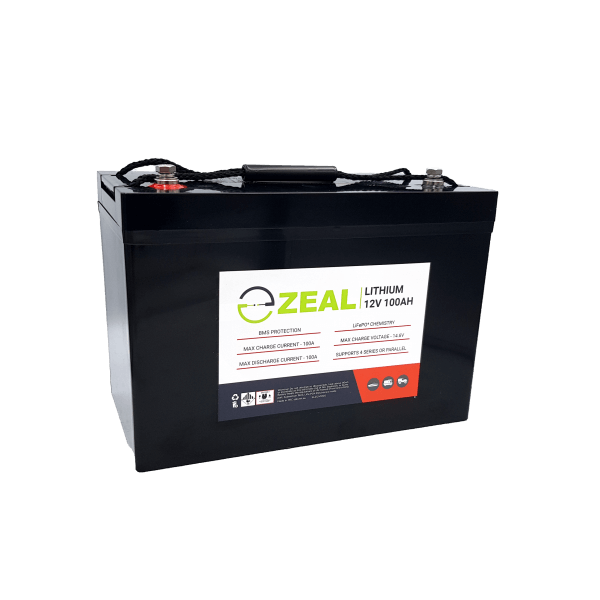 Zeal Battery Zeal 12V 100Ah LiFePO4 Lithium Battery